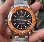 VR Factory Omega Seamaster Ultra Deep 6000m Orange Bezel Grey Dial Replica Watch